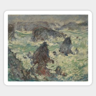 Storm on the sides of Belle-Ile by Claude Monet Magnet